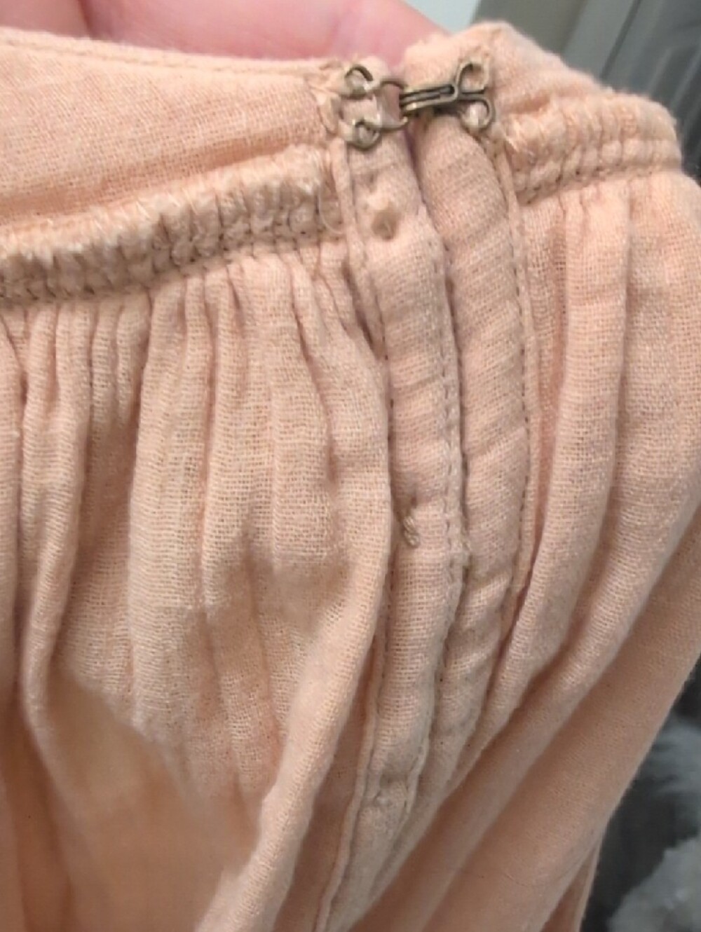 APIECE APART Ruffled Button-Front Peach Tank Top - Picture 4 of 6